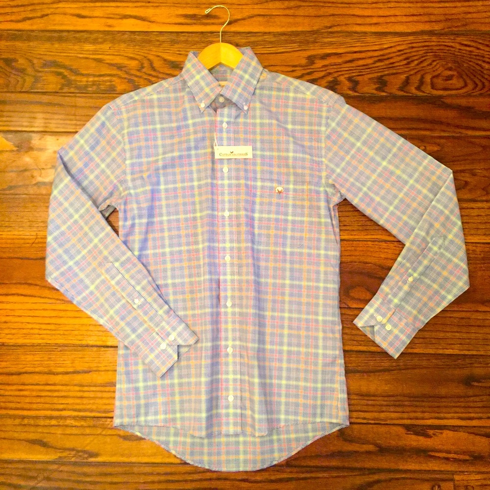 NEW Cotton Brothers Multicolor Plaid Sport Shirt